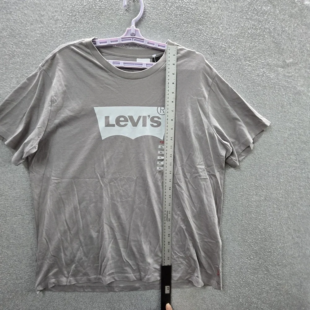 Levi's Men Shirt XL Gray Standard Logo Short Sleeve NWT